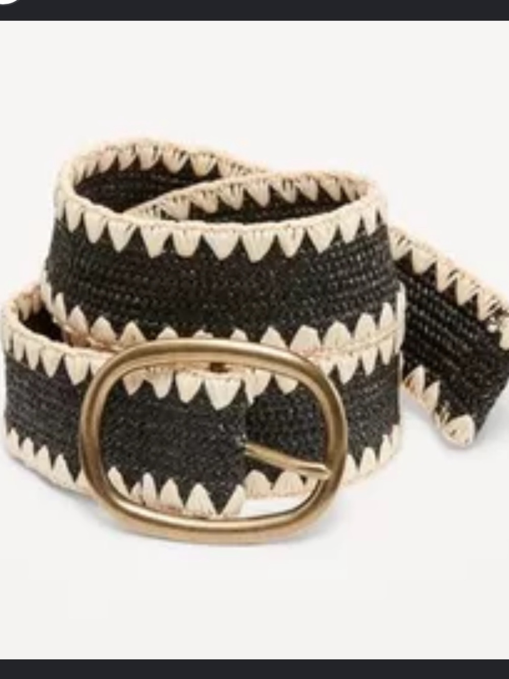 Old Navy Stretch Whipstitch Straw Belt